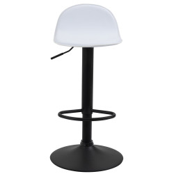 Lot de 2 tabourets de bar Lana V2, noirs blanc