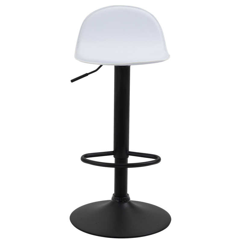 Lot de 2 tabourets de bar Lana V2, noirs blanc