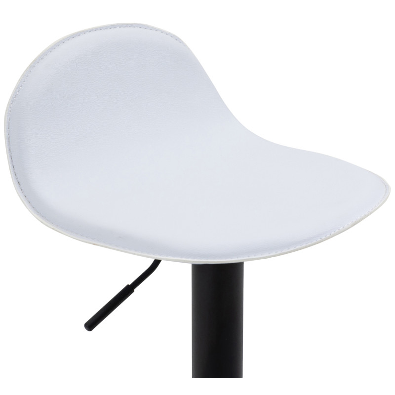 Lot de 2 tabourets de bar Lana V2, noirs blanc