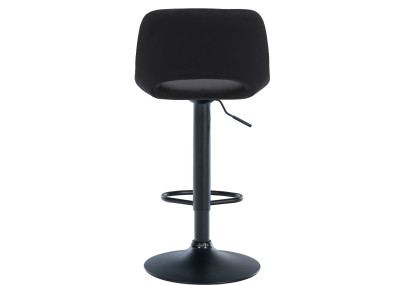 Lot de 2 tabourets de bar Camden en velours noir