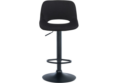 Lot de 2 tabourets de bar Camden, velours noir