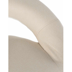 Ensemble de 2 tabourets de bar Olinda, tissu blanc crème