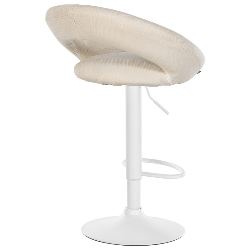 Set di 2 sgabelli da bar Olinda, tessuto bianco/crema