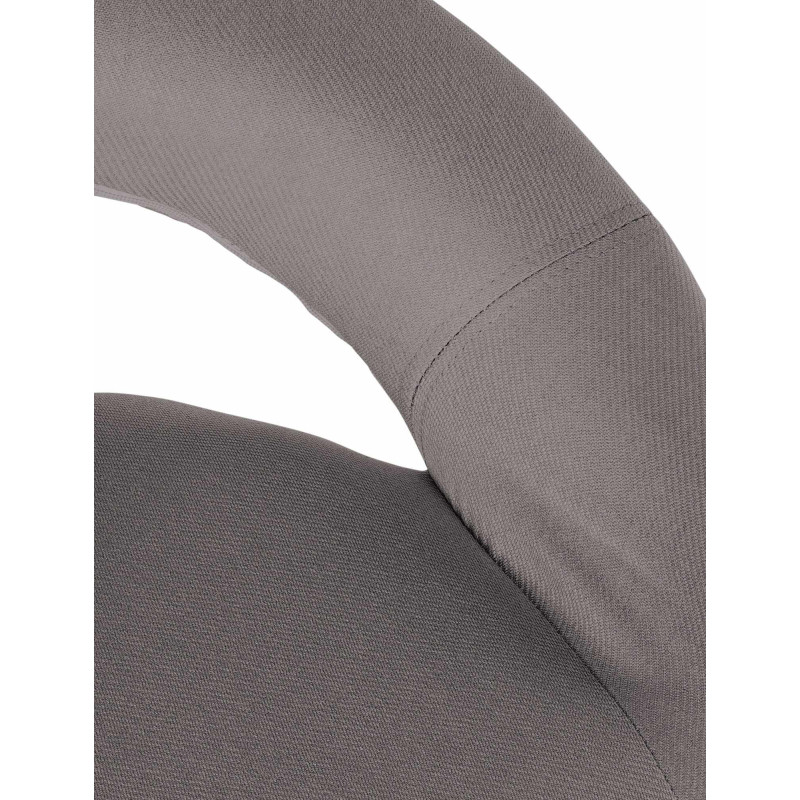 Ensemble de 2 tabourets de bar Olinda, tissu blanc/gris