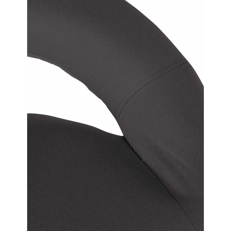 Juego de 2 taburetes de bar Olinda, tapizados en tela blanca/gris oscuro