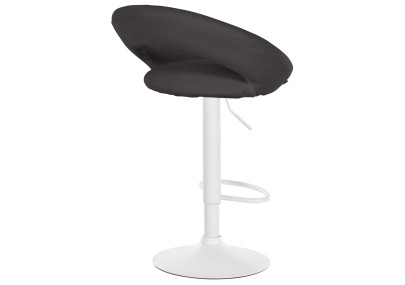 Set di 2 sgabelli da bar Olinda, tessuto bianco/grigio scuro