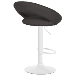 Set di 2 sgabelli da bar Olinda, tessuto bianco/grigio scuro