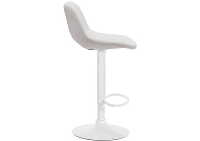 Lot de 2 tabourets de bar en velours Camden en blanc et crème