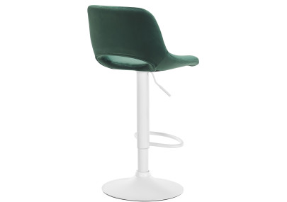 Lot de 2 tabourets de bar en velours Camden, blanc et vert
