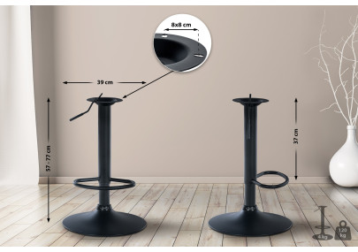 Cadre de rechange pour tabourets de bar 8 x 8 cm noir