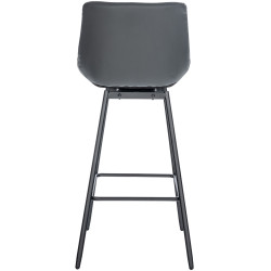 Tabouret de bar pivotant Weston, similicuir, gris