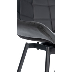 Sgabello da bar girevole Weston, similpelle, grigio