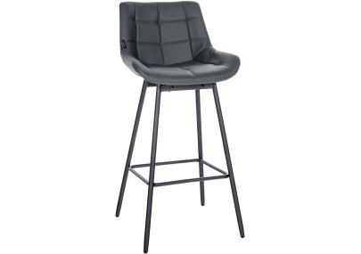 Sgabello da bar girevole Weston, similpelle, grigio