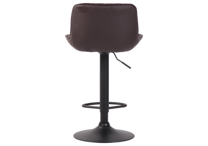 Set di 2 sgabelli da bar Lentini, similpelle, nero/marrone