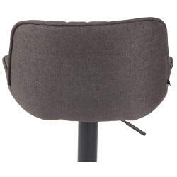 Conjunto de 2 banquetas de bar Lentini, em tecido, preto/cinza escuro