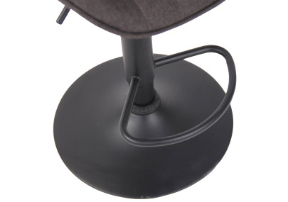 Set di 2 sgabelli da bar Lentini, tessuto, nero/grigio scuro