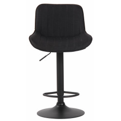 Lot de 2 tabourets de bar Lentini en tissu noir noir