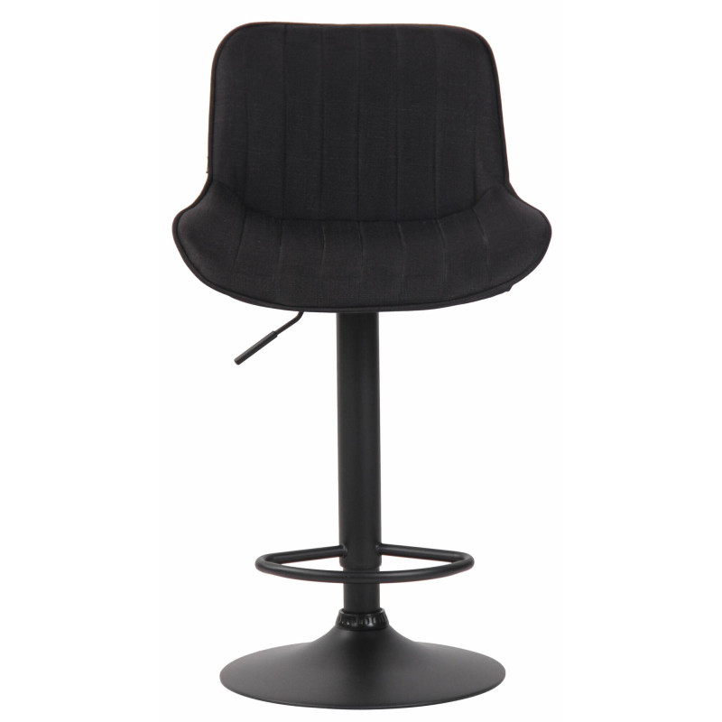 Lot de 2 tabourets de bar Lentini en tissu noir noir