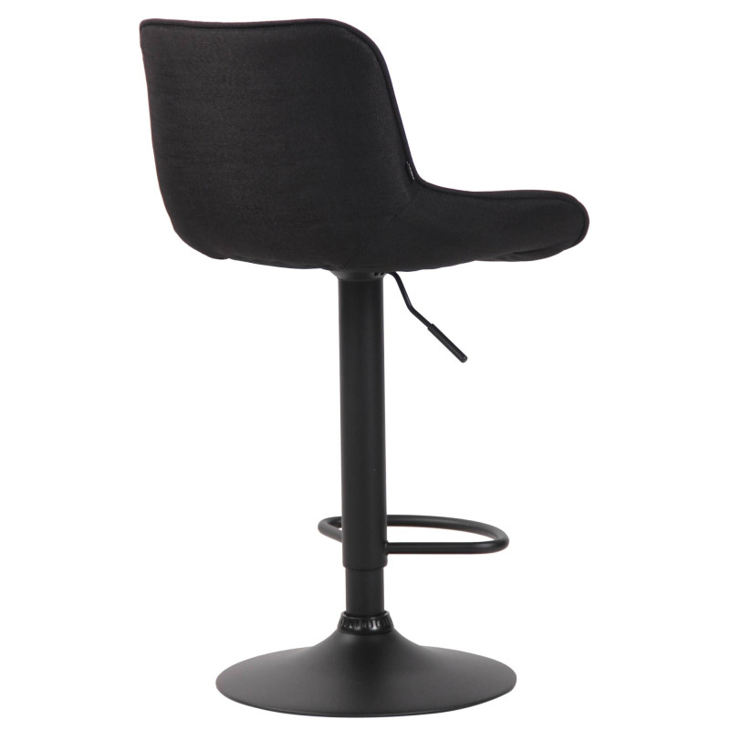 Lot de 2 tabourets de bar Lentini en tissu noir noir