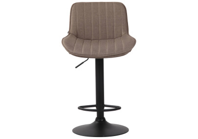 Conjunto de 2 banquetas de bar Lentini, tecido preto taupe