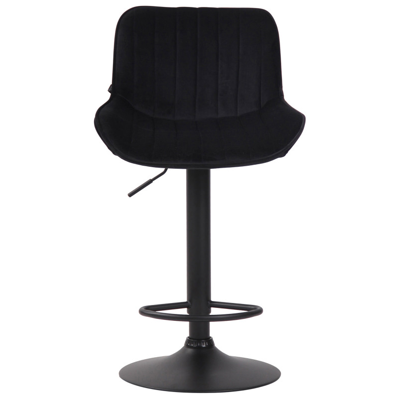 Lot de 2 tabourets de bar Lentini en velours noir noir
