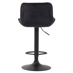 Lot de 2 tabourets de bar Lentini en velours noir noir
