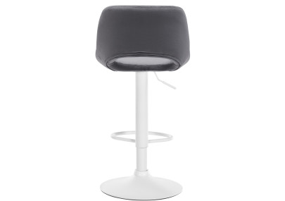 Lot de 2 tabourets de bar en velours Camden en blanc et gris foncé