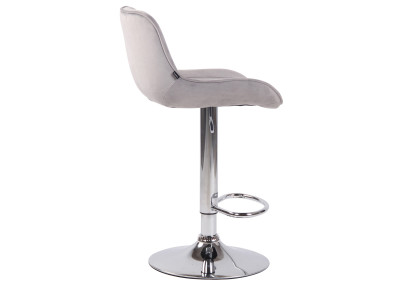 Set di 2 sgabelli da bar in velluto Lentini, grigio cromo