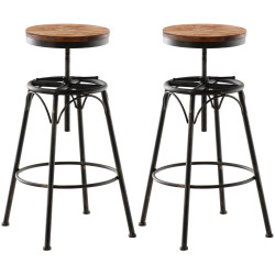 Conjunto de 2 banquetas de bar Beam, bronze