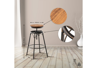 Set di 2 sgabelli da bar Beam, bronzo