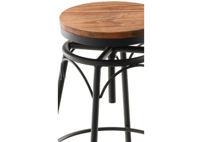 Conjunto de 2 banquetas de bar Beam, pretas