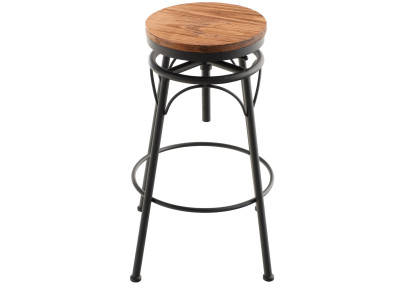 Conjunto de 2 banquetas de bar Beam, pretas