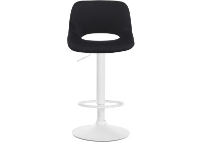 Lot de 2 tabourets de bar en velours Camden en blanc et noir