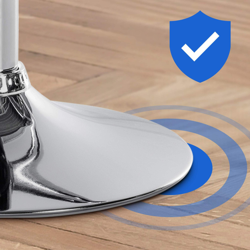 Banqueta Braga, veludo, cromada, verde escuro