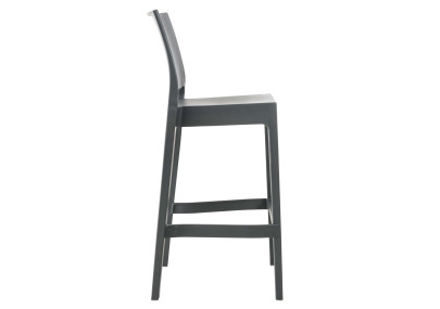 Ensemble de 4 tabourets de bar Maya, gris foncé