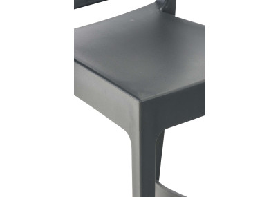 Ensemble de 4 tabourets de bar Maya, gris foncé