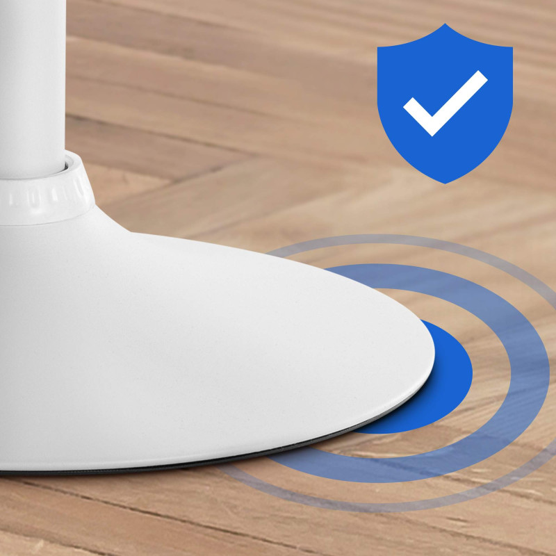 Banqueta de bar Braga em veludo, branca/cinza