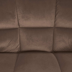 Sgabello da bar in velluto Damaso B con struttura a 4 gambe, marrone