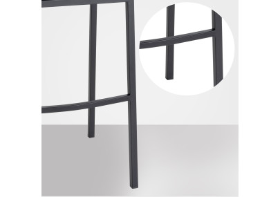 Sgabello da bar in velluto Damaso B con struttura a 4 gambe, marrone