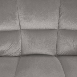 Sgabello da bar in velluto Damaso B con struttura a 4 gambe, grigio