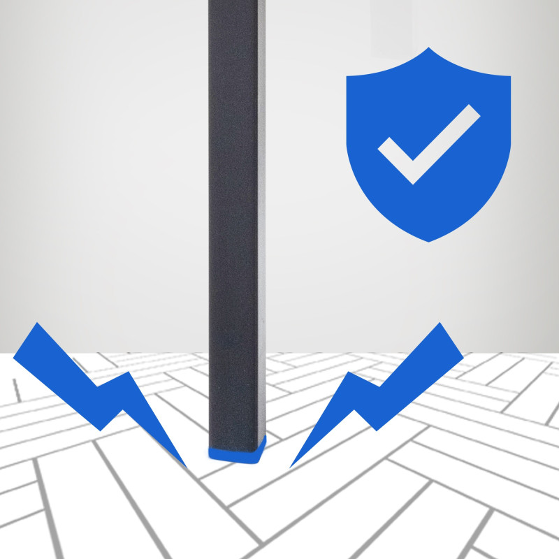 Taburete de bar Damaso B de terciopelo con estructura de 4 patas, gris