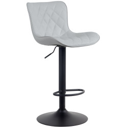 Tabouret de bar Emma en similicuir gris