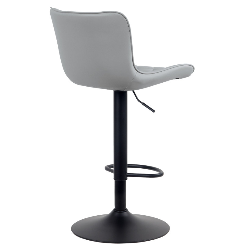 Tabouret de bar Emma en similicuir gris