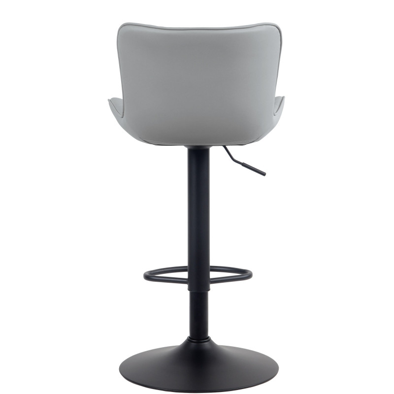 Tabouret de bar Emma en similicuir gris