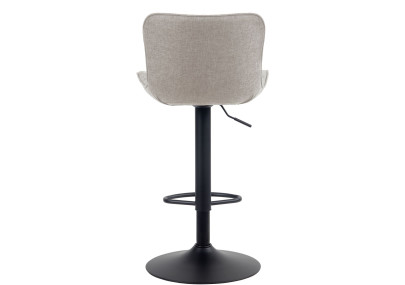 Tabouret de bar Emma, tissu, taupe