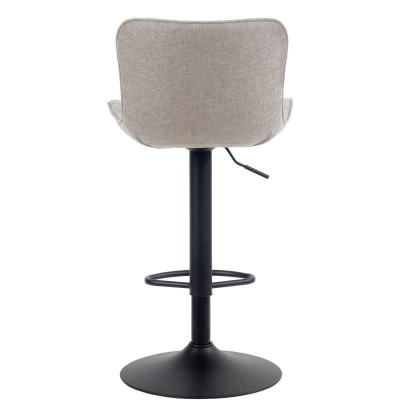 Tabouret de bar en tissu Emma taupe
