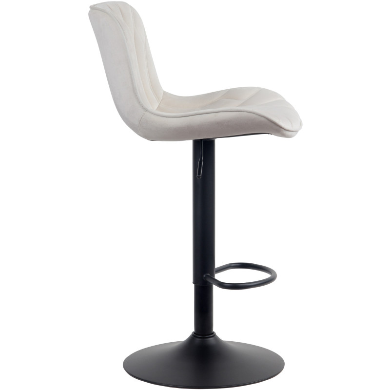 Tabouret de bar en velours Linus crème