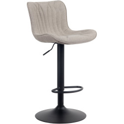 Tabouret de bar en tissu Linus taupe