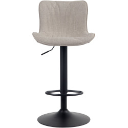Tabouret de bar Linus, tissu taupe