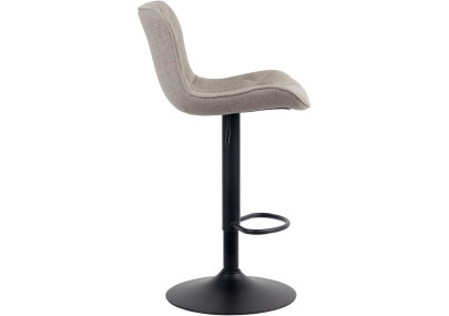 Tabouret de bar Linus, tissu taupe